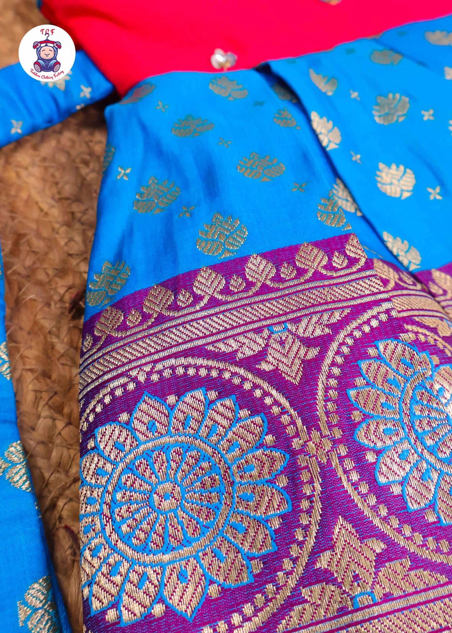 Pink & Blue - Kids Readymade Frock