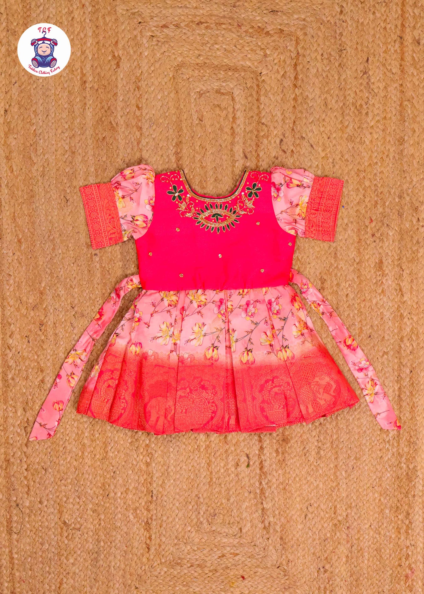 Baby Pink - Kids Readymade Frock