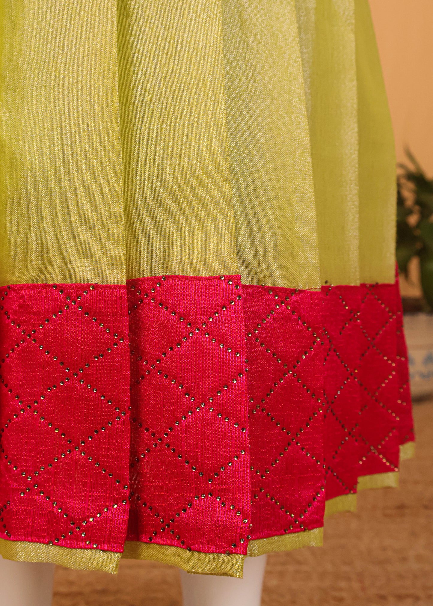 Rose & Green - Long Frock