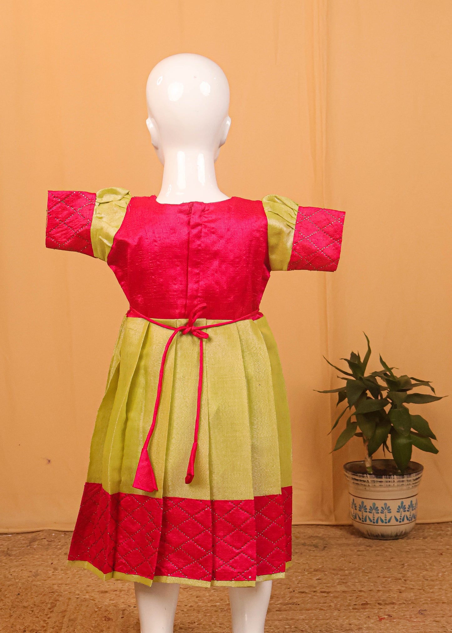 Rose & Green - Long Frock