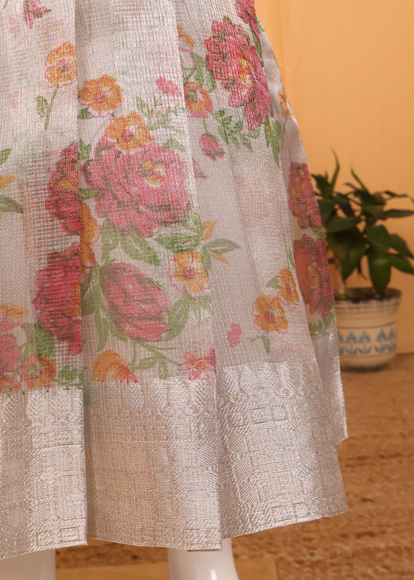 Magenta & Grey - Long Frock