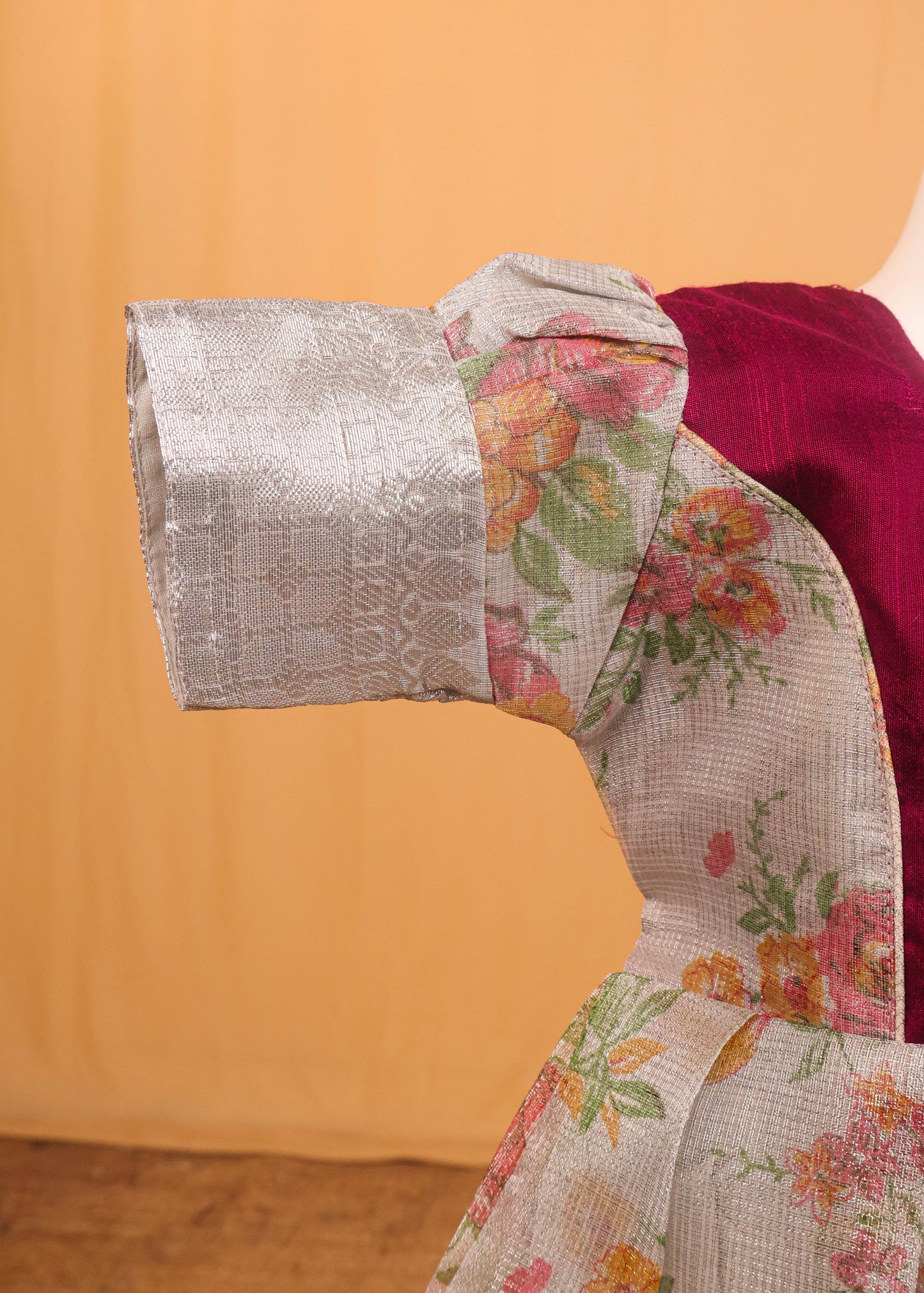 Magenta & Grey - Long Frock