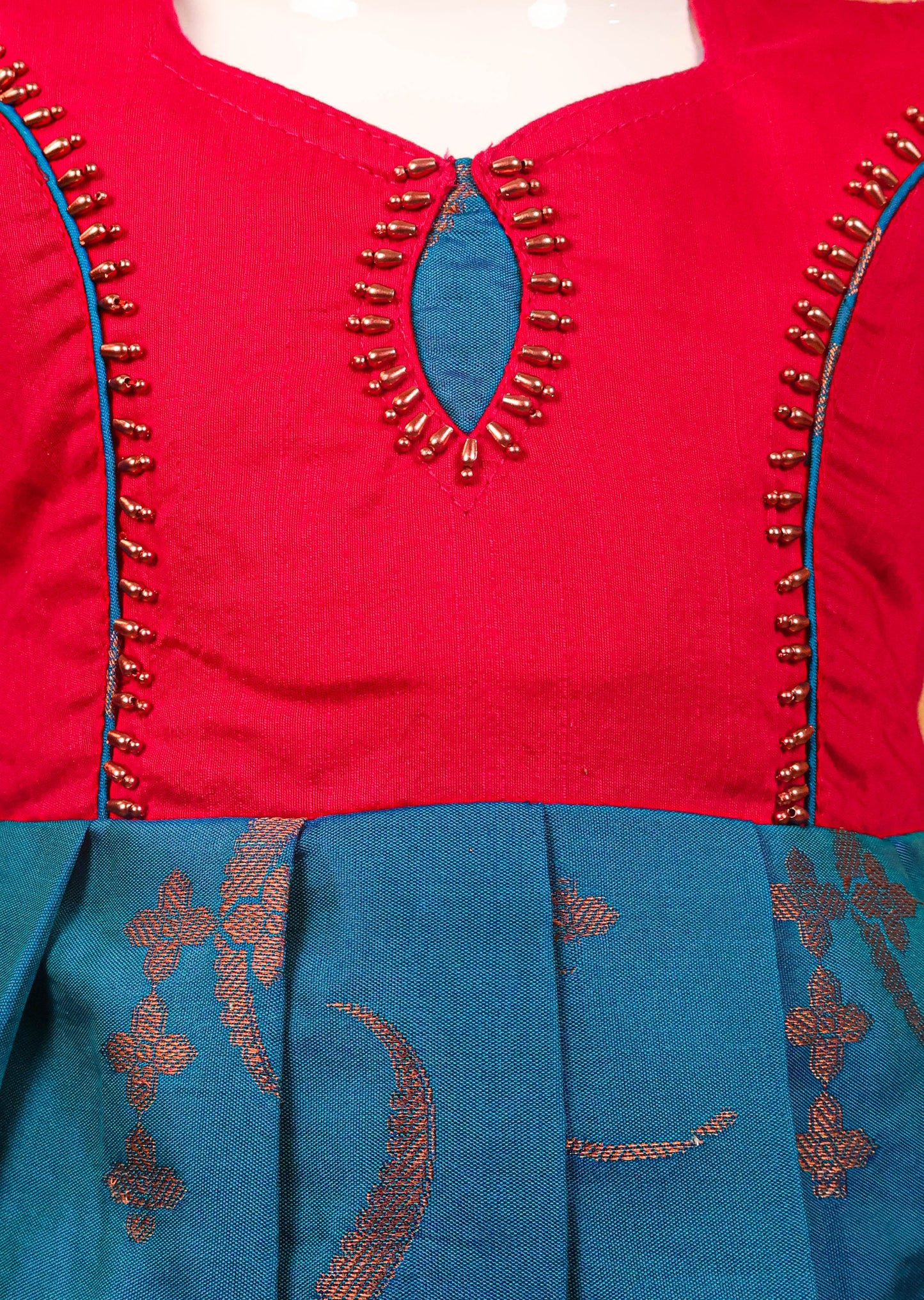 Pink & Blue - Long Frock