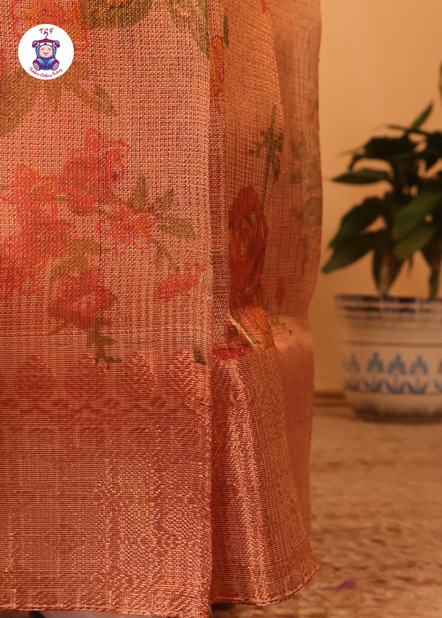 Maroon & Orange - Long Frock