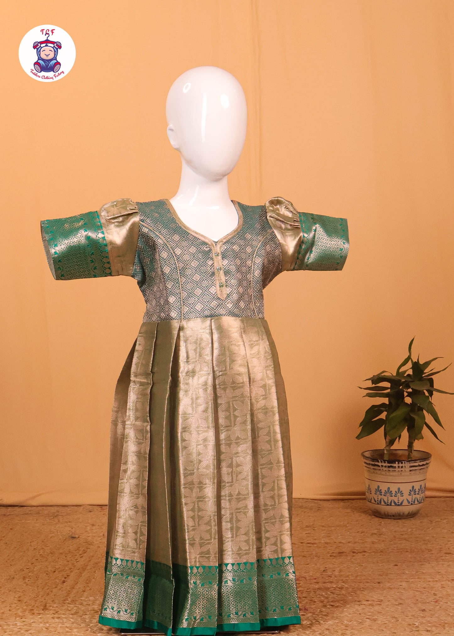 Shades of Turquoise - Long Frock
