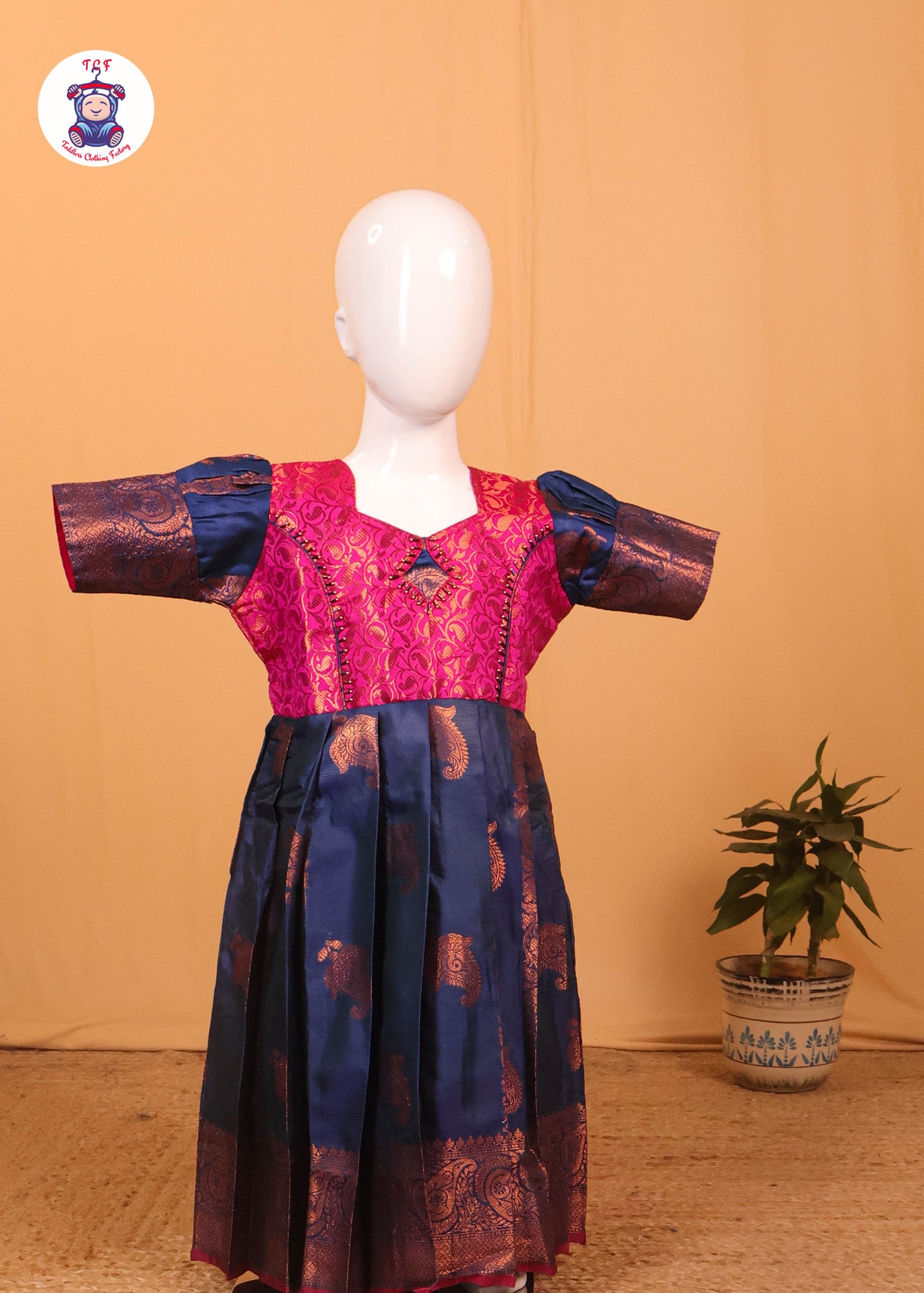 Pink & Blue - Long Frock