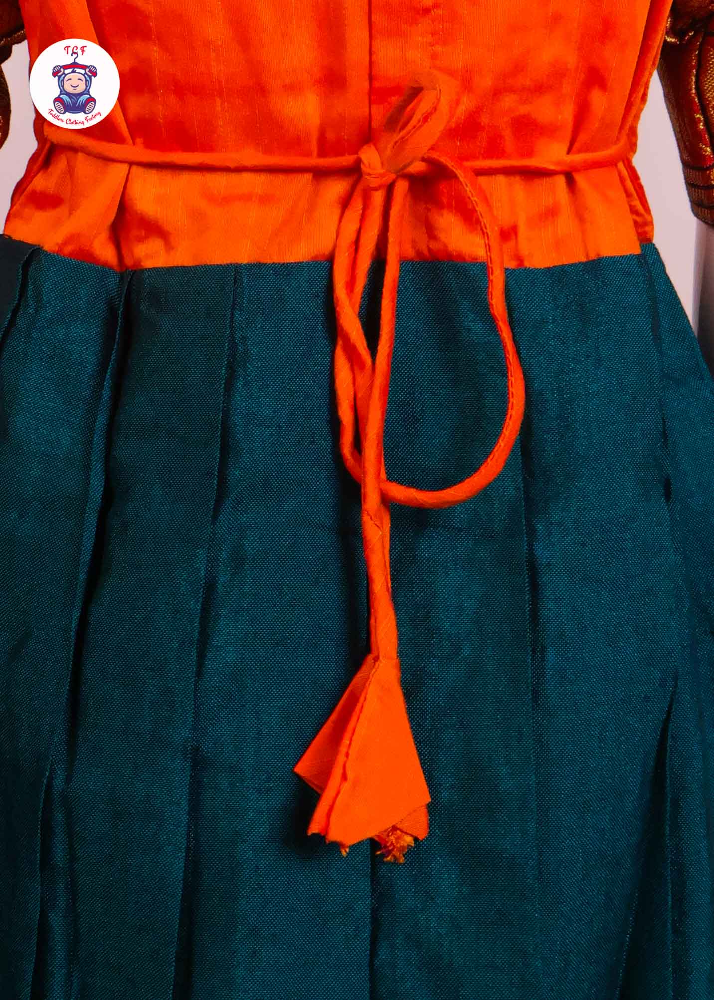 Orange & Green - Long Frock