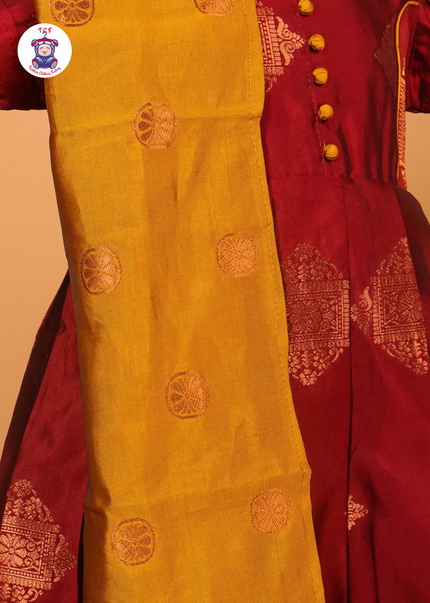 Maroon & Mustard - Long Frocks