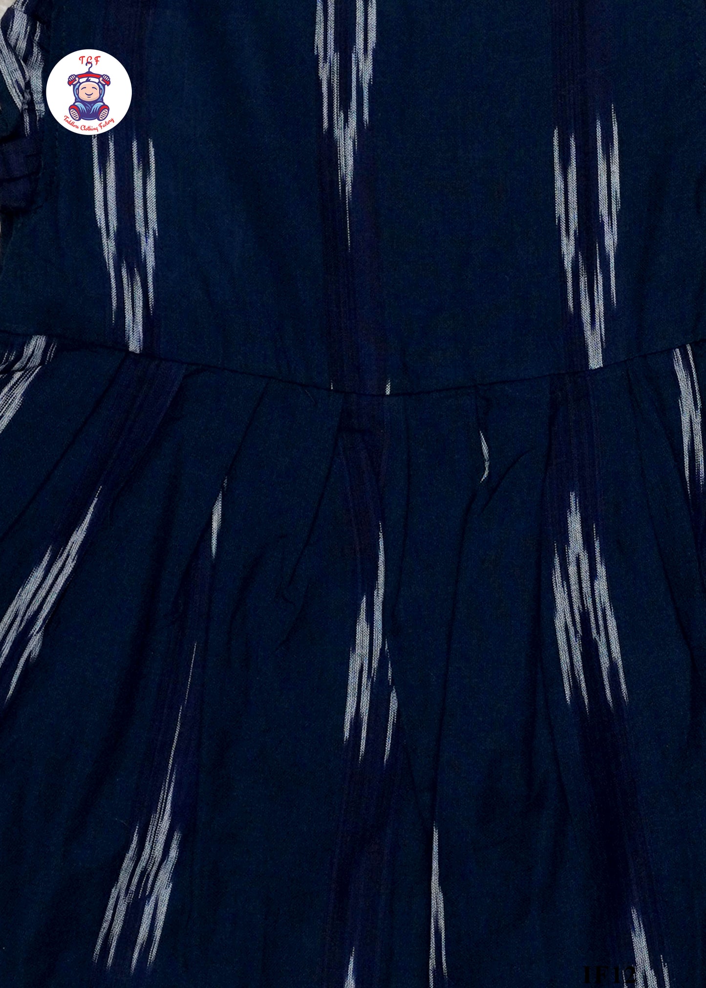 Navy Blue - Girls Readymade Ikat Frocks