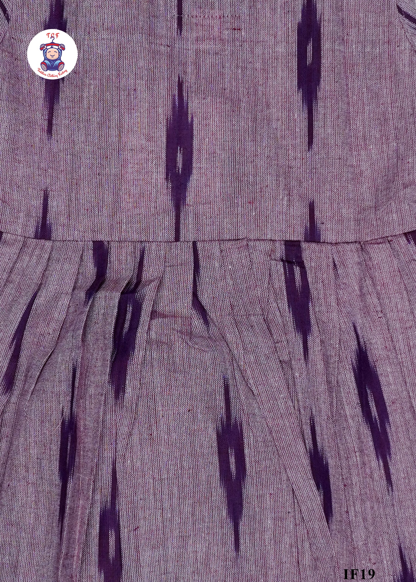 Wine - Girls Readymade Crossover Ikat Frocks