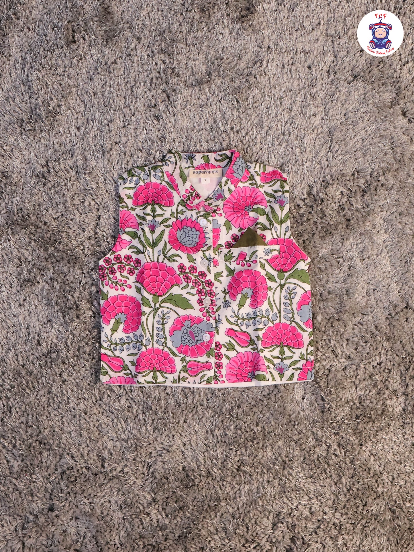 Pink & White - Floral Printed Boys Readymade Kurta Sets