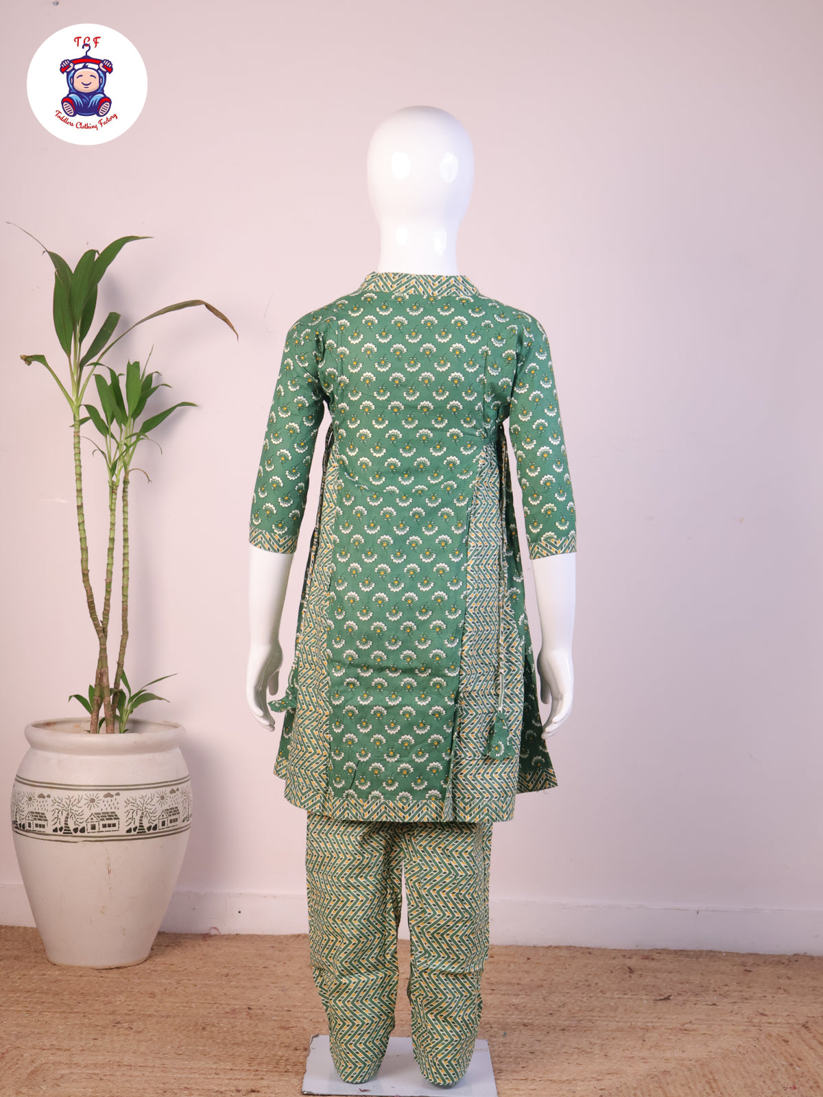 Green - Kids Readymade Top & Bottom