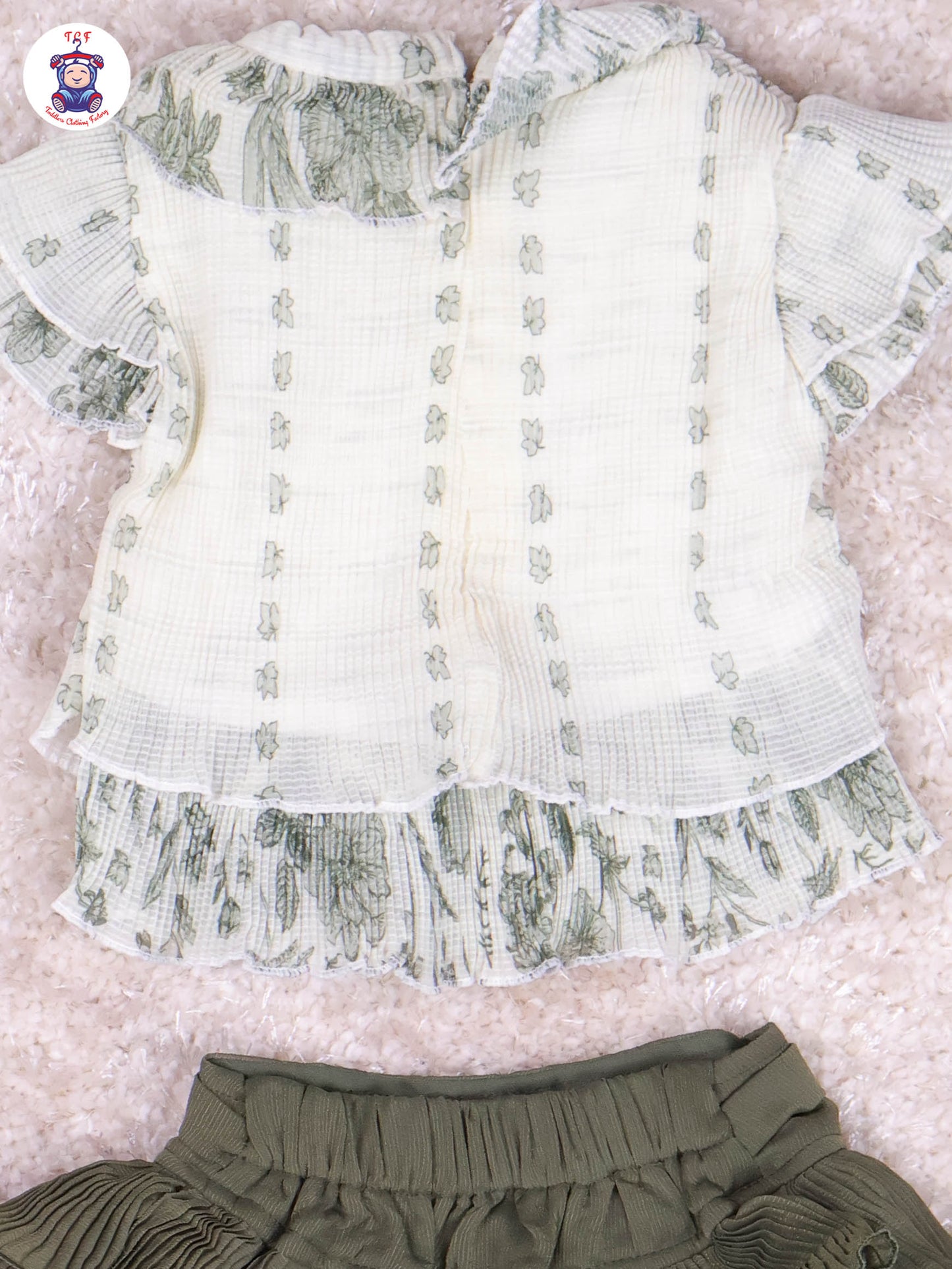 Light Green - Girls Top & Mini Skirt