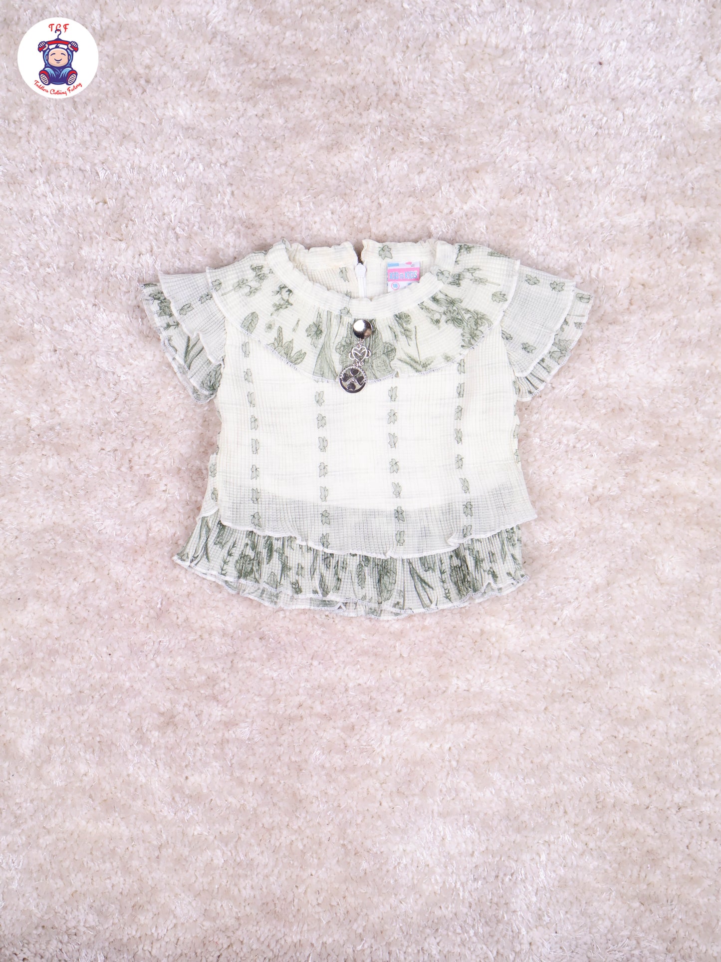 Light Green - Girls Top & Mini Skirt