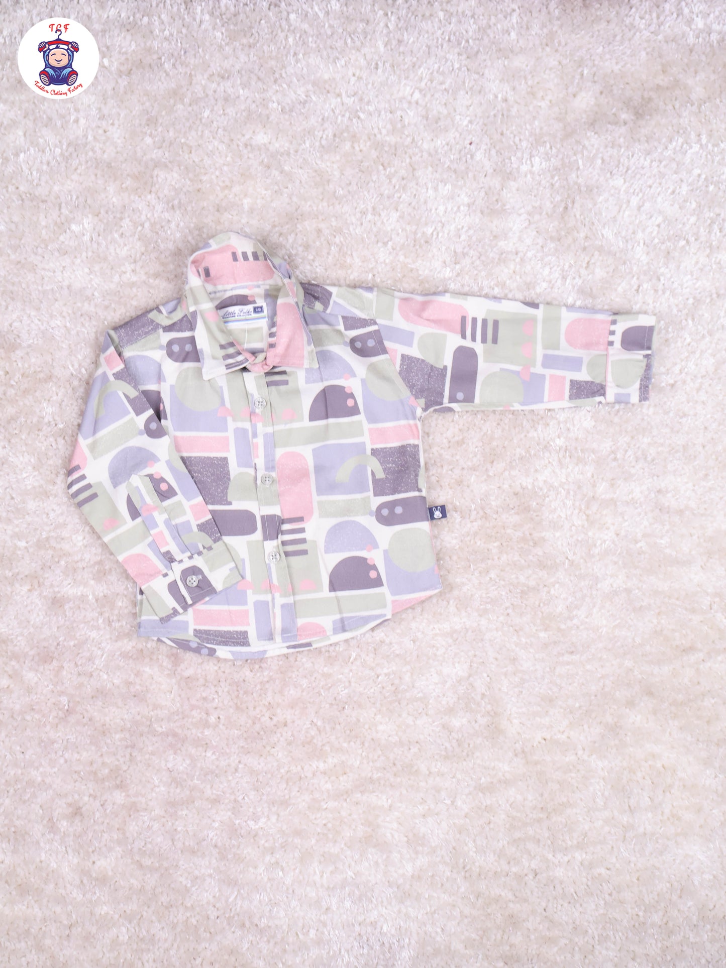 Light Green & Grey - Printed Full Hand Shirt With Plain Pant