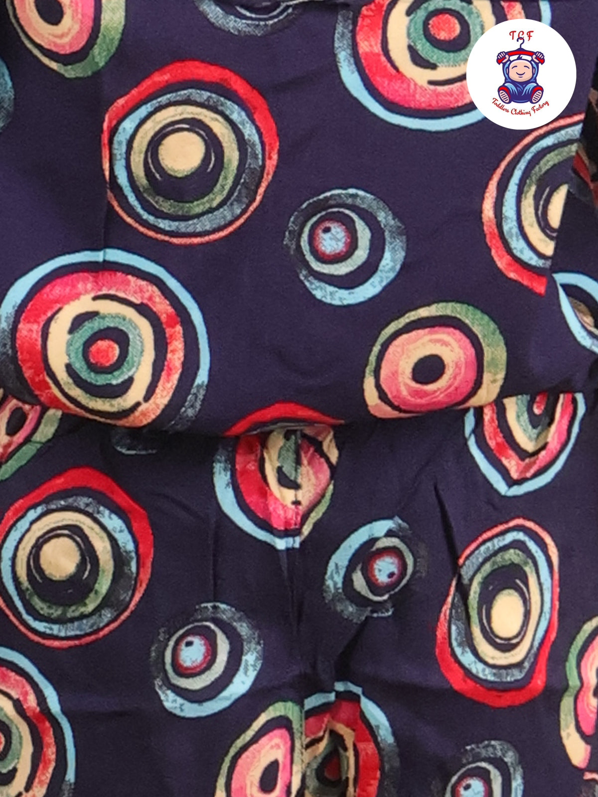 Navy Blue - Printed Collor Neck Shirt With Shorts