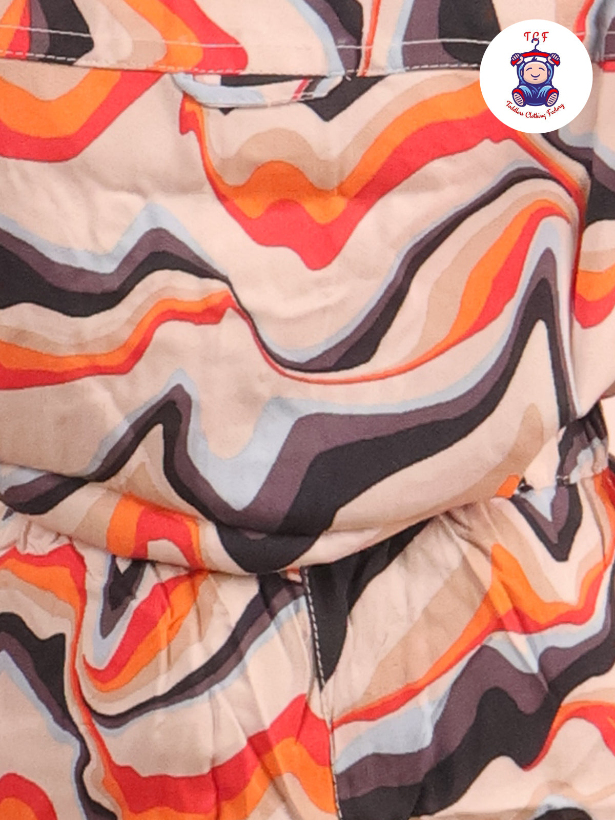 Cream - Printed Collor Neck Shirt With Shorts
