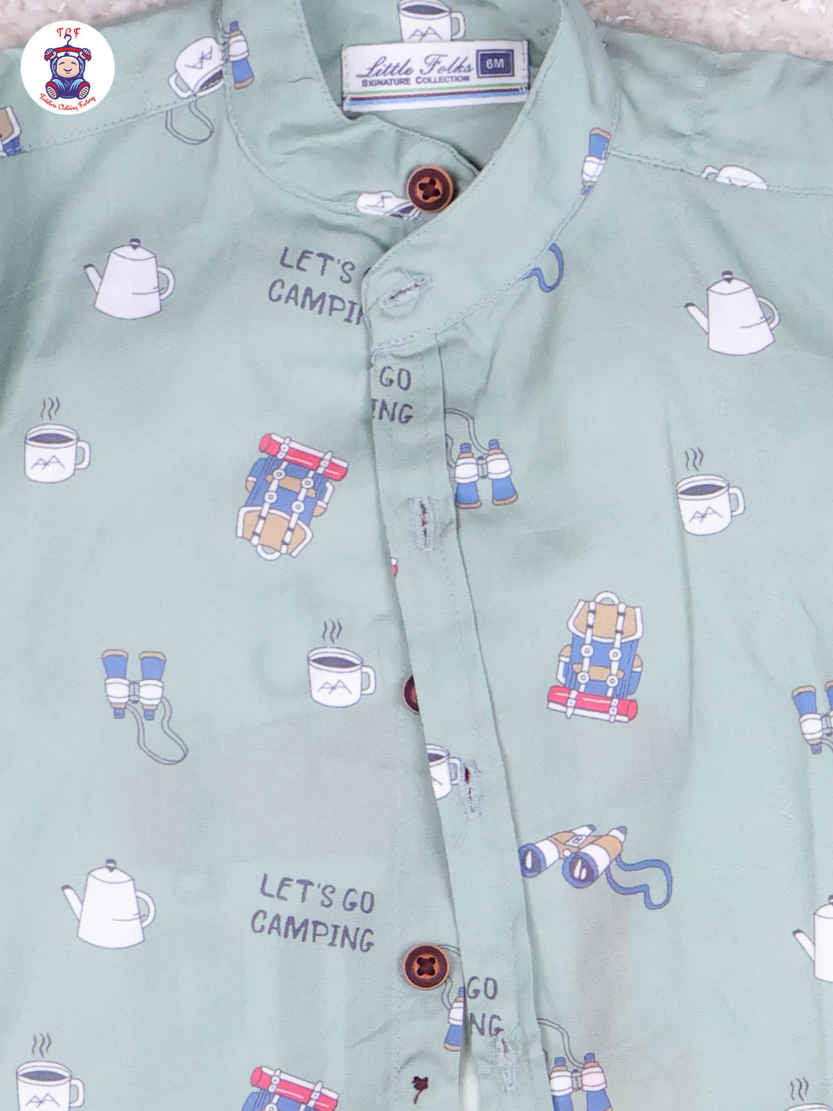 Light Green & Sandal Full Hand Shirt with t-Shirt & Pant