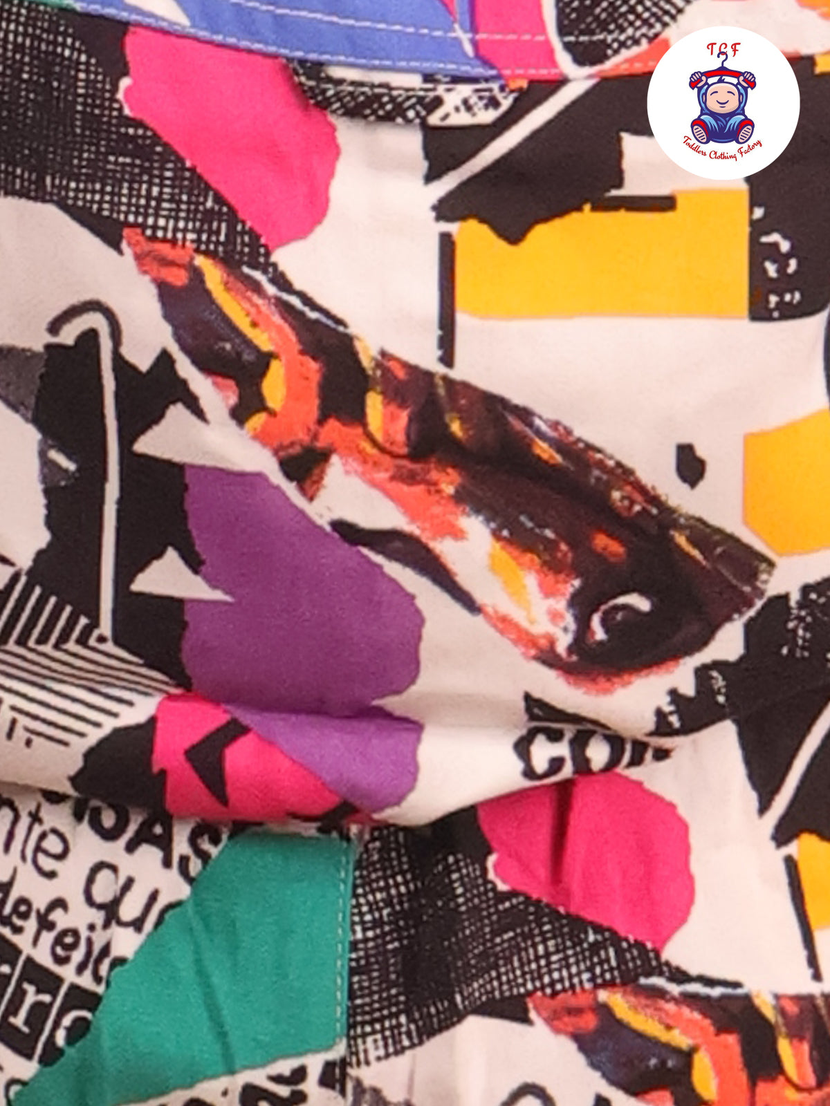 Multi - Printed Collor Neck Shirt With Shorts