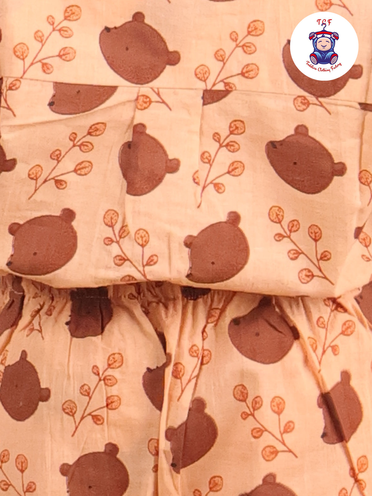 Peanut - Printed Pan Collor Neck Shirt With Shorts