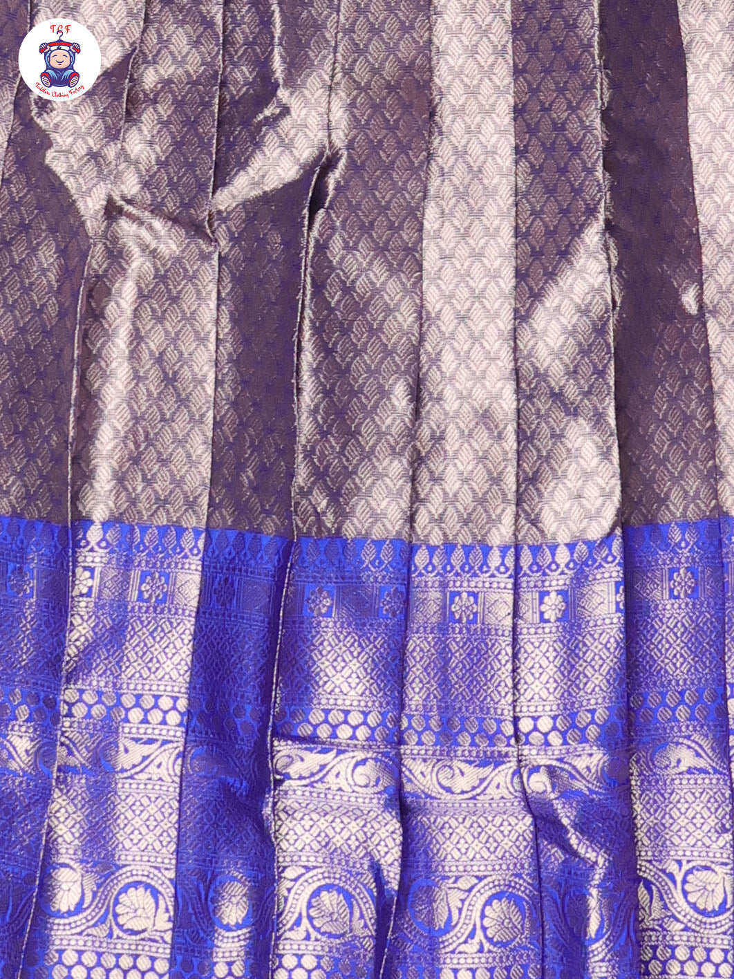Royal Blue & Gold - Girls Readymade Long Frock