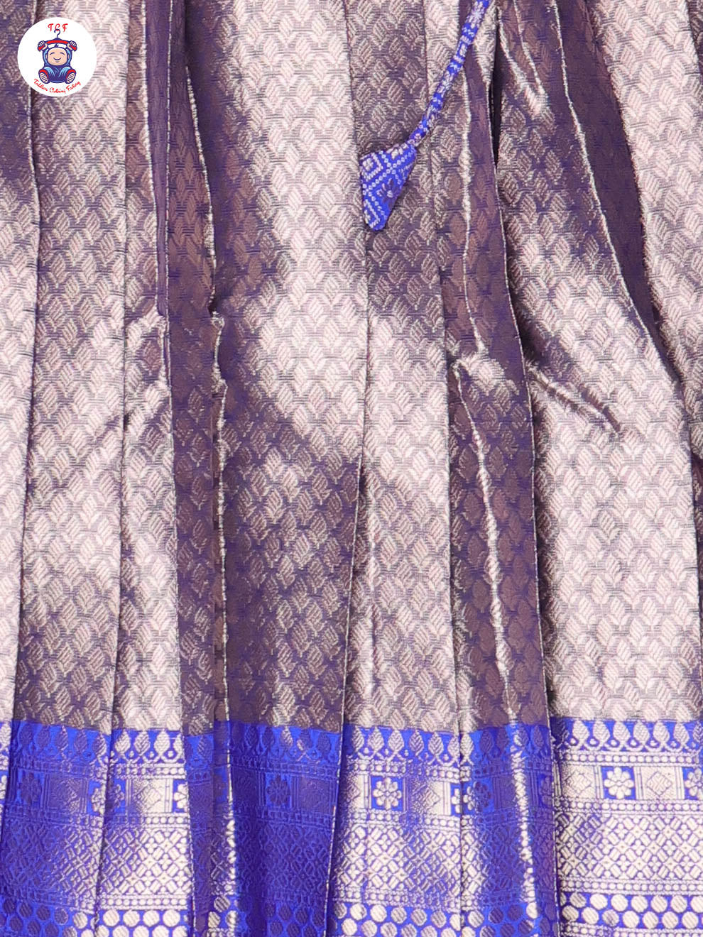 Royal Blue & Gold - Girls Readymade Long Frock