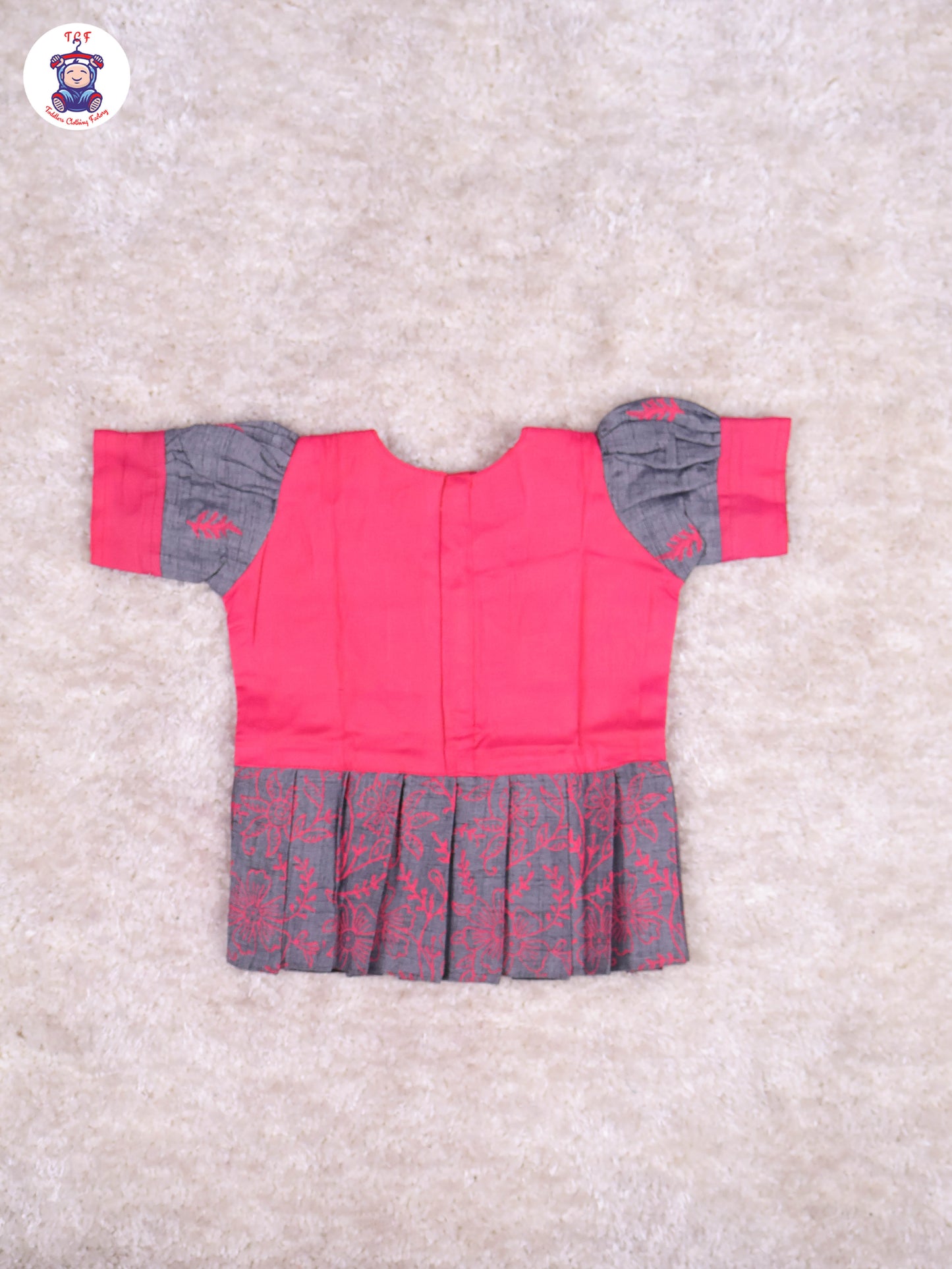 Pink & Grey - Cotton Pavadai Sattai
