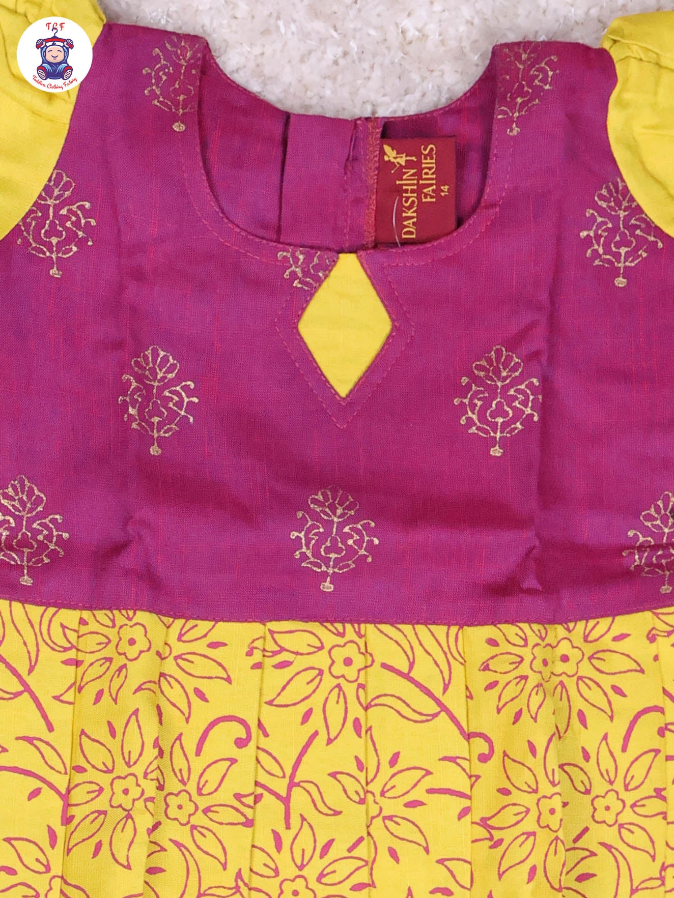 Majentha & Mustard - Cotton Pavadai Sattai