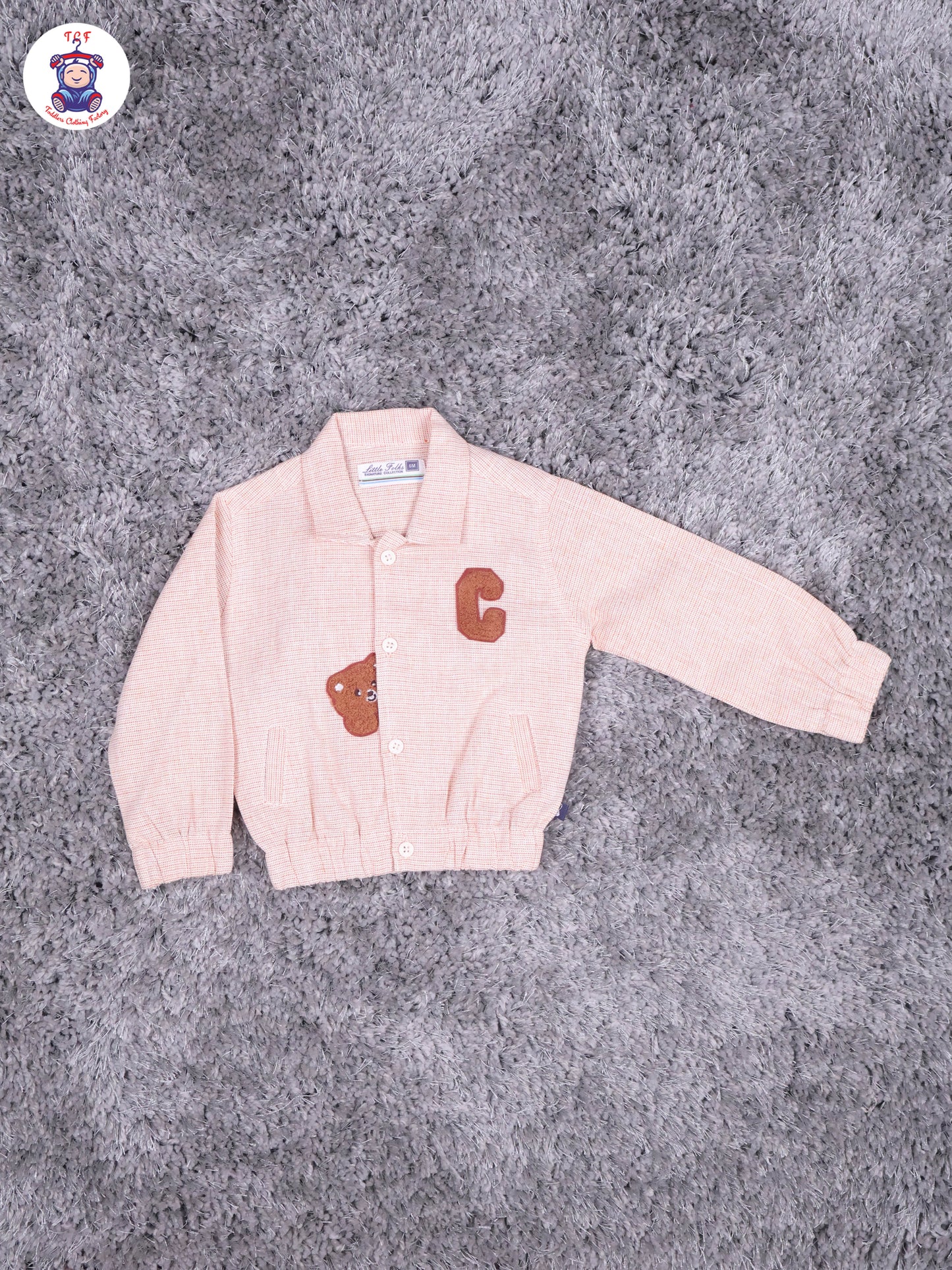 Peach & White T-Shirt With Brown Pant