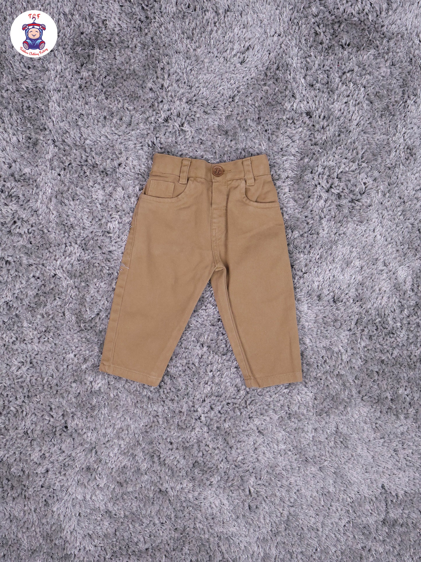 Peach & White T-Shirt With Brown Pant
