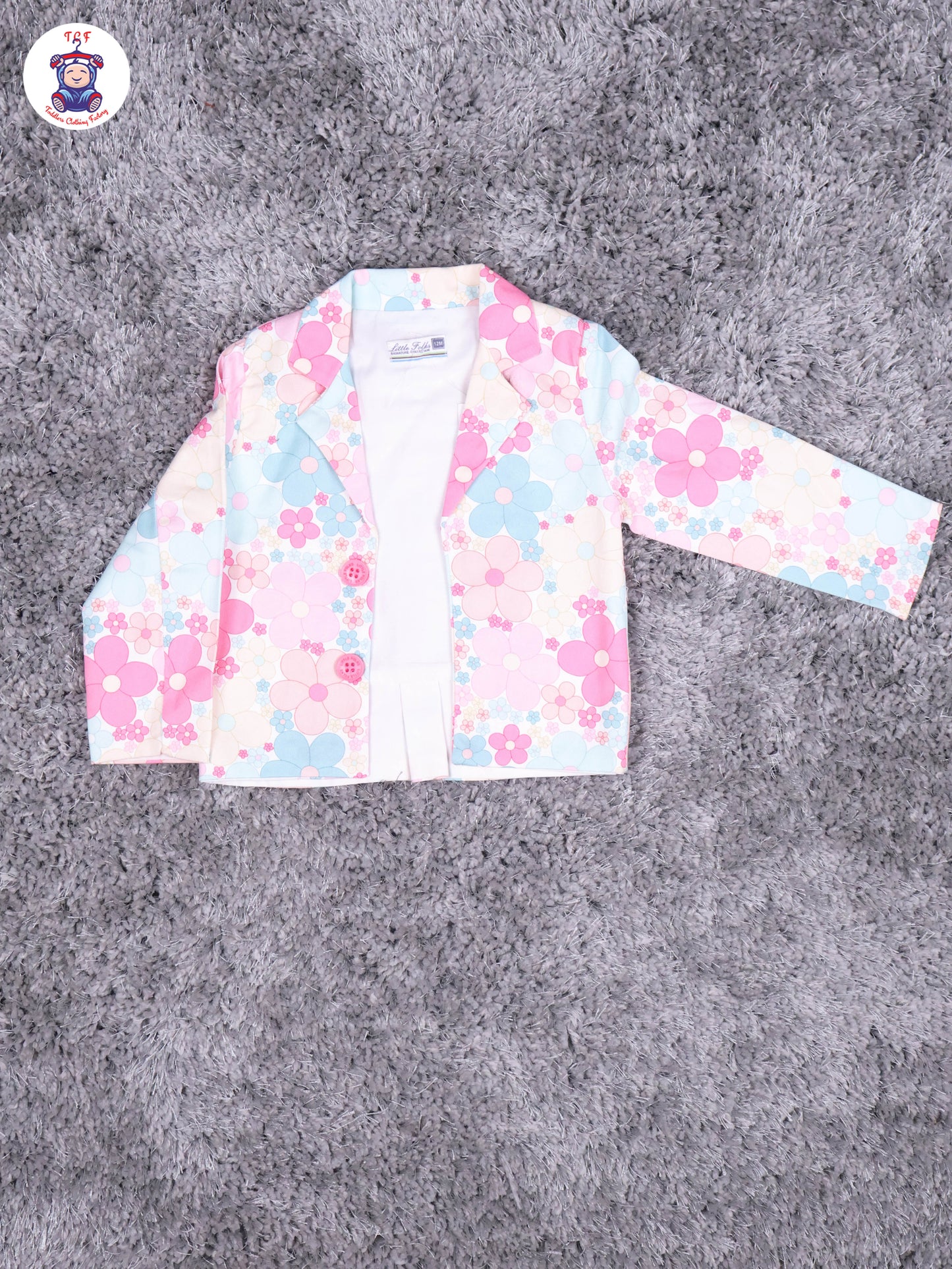 Light Pink & White Shirt with overcoat & Pant