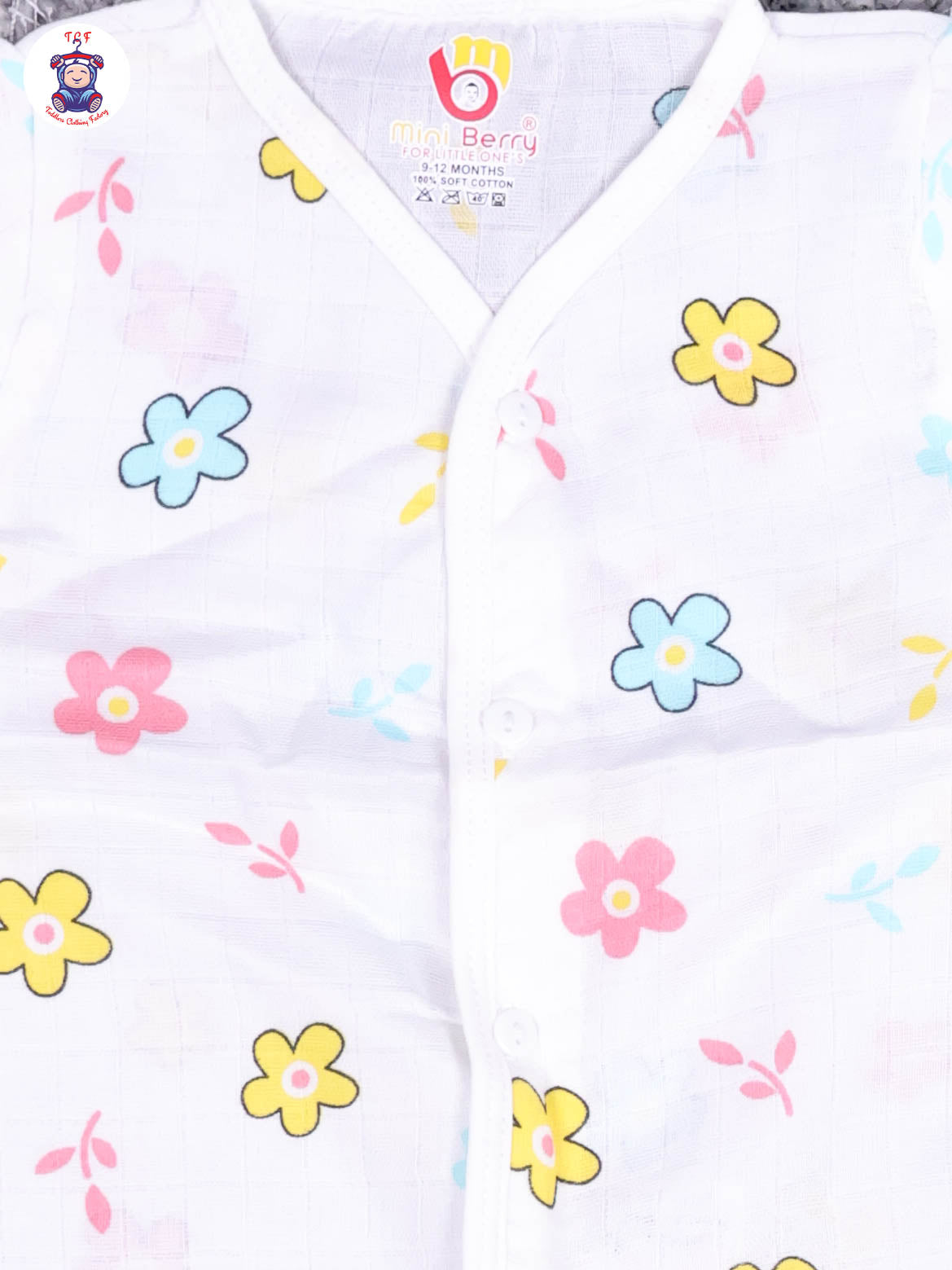 White Multi Cartoons Muslin Shirts & Shorts