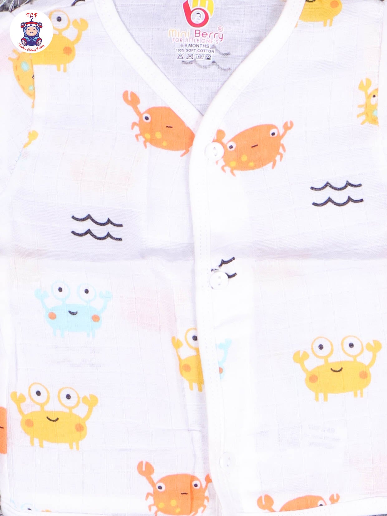 White Multi Cartoons Muslin Shirts & Shorts