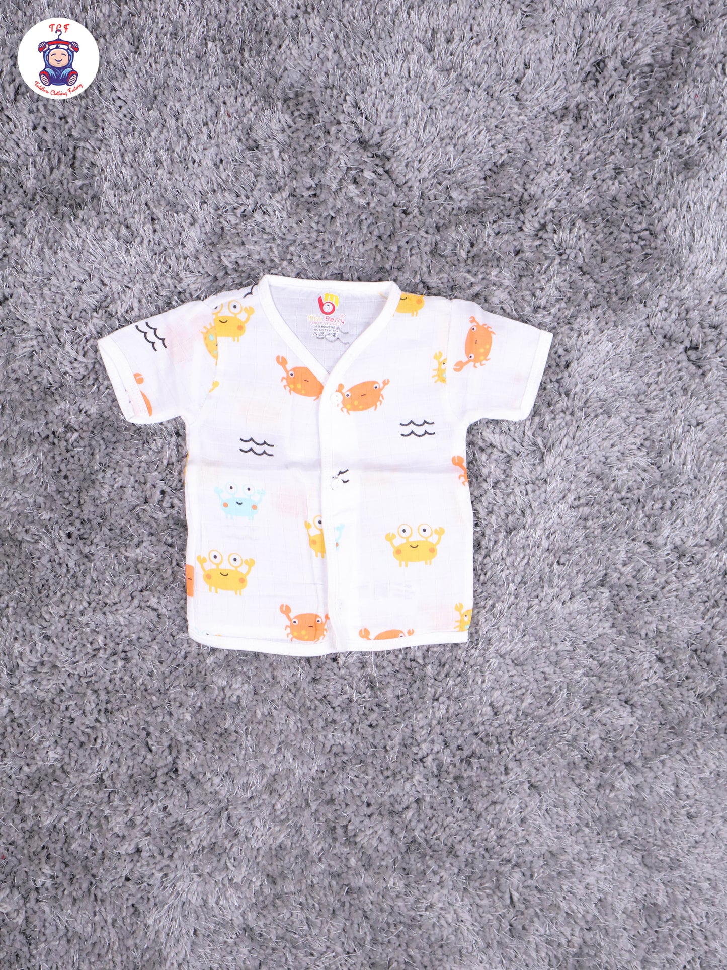White Multi Cartoons Muslin Shirts & Shorts