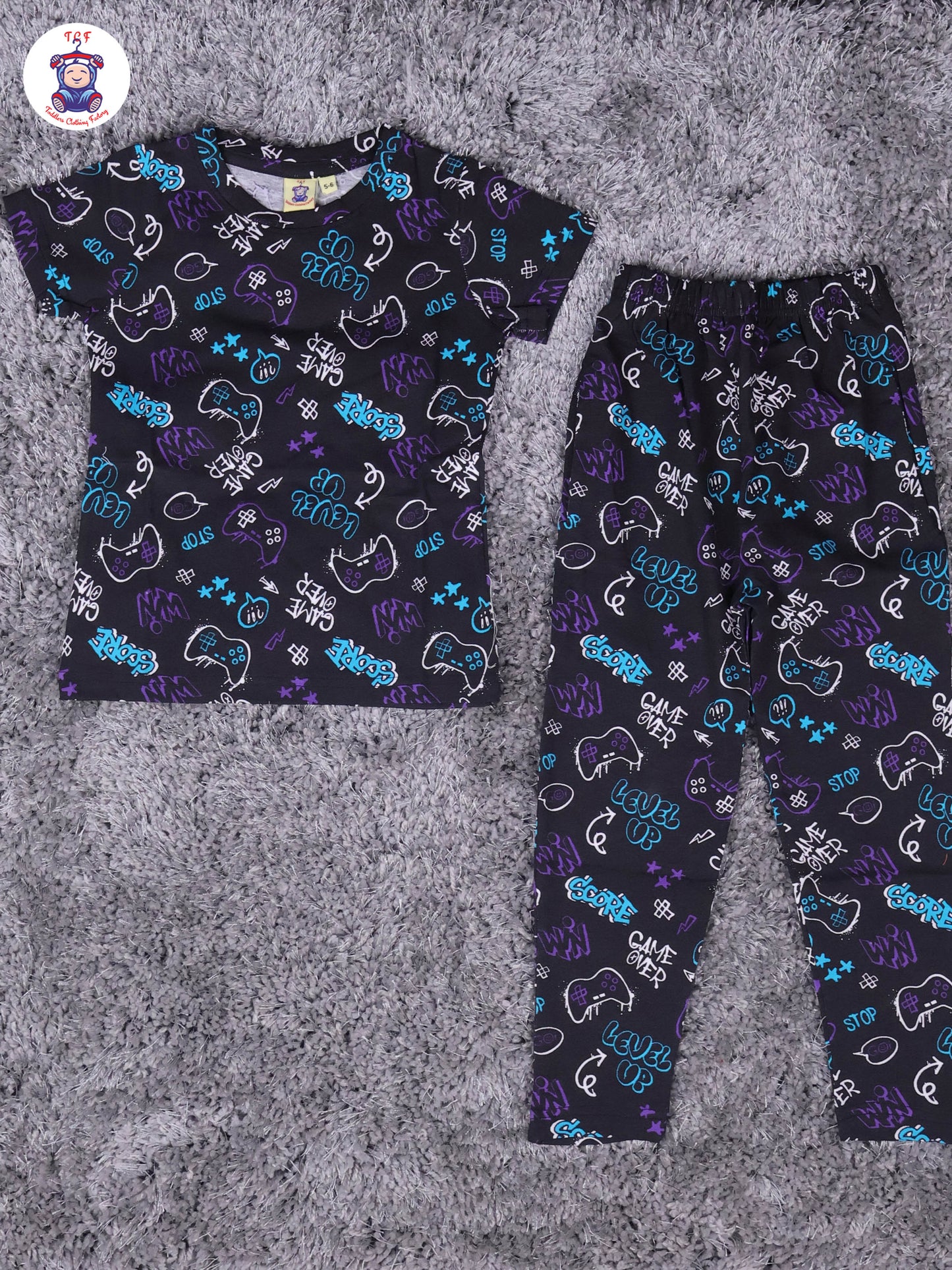 Black - Boys Night Wear
