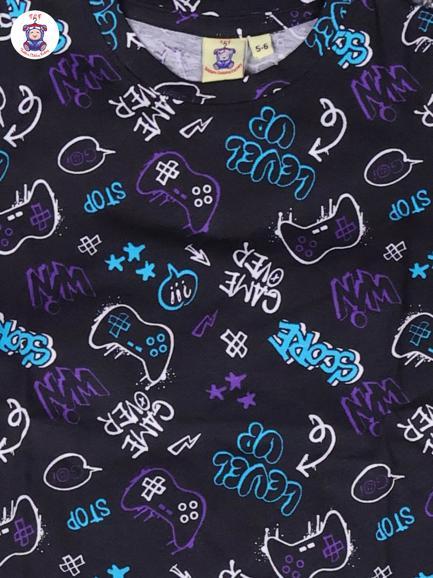 Black - Boys Night Wear