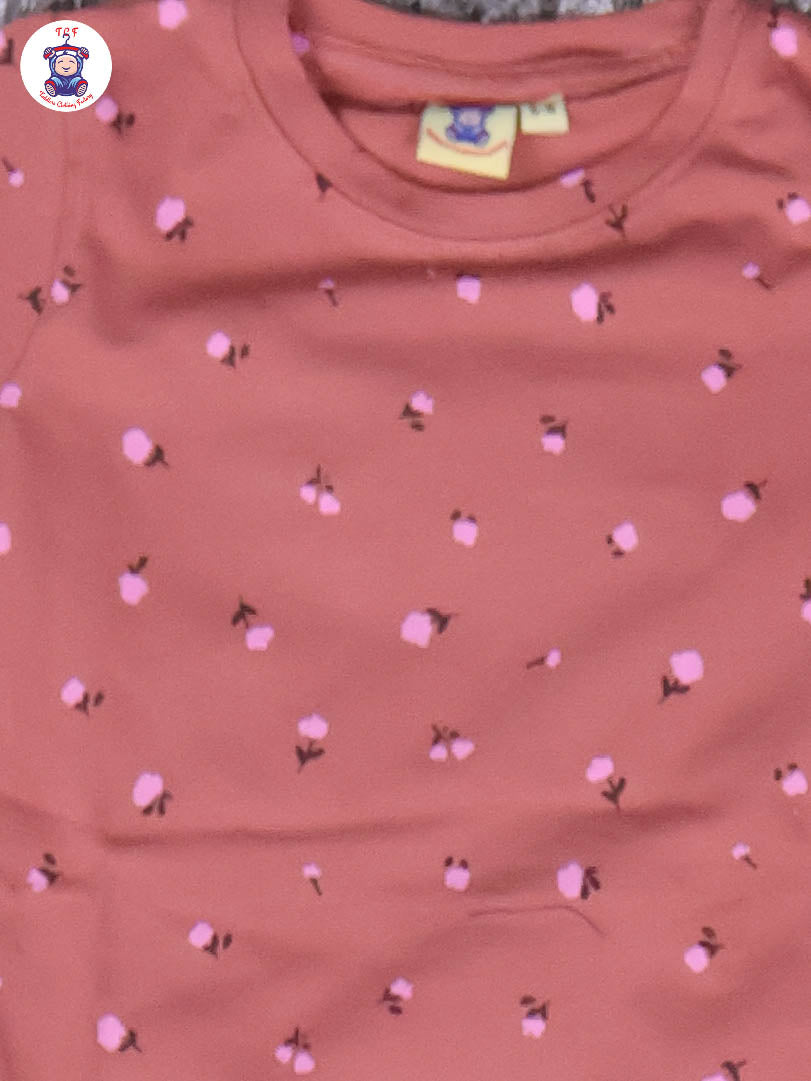 Peach - Rose Girls Night Wear