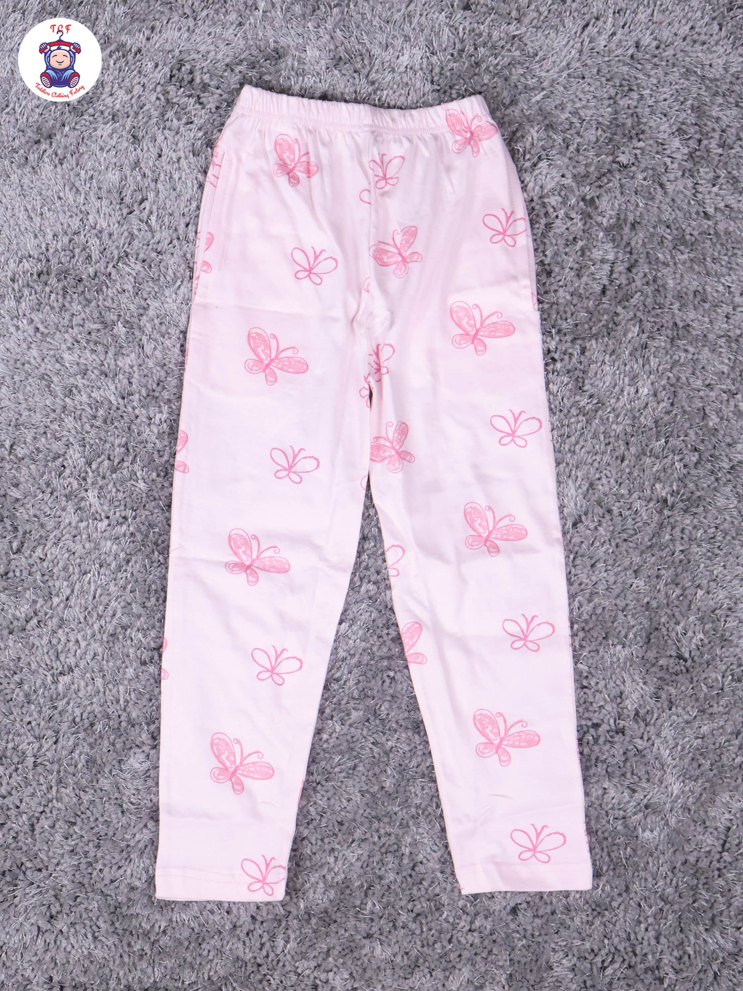 Light Pink - Butterfly Girls Night Wear