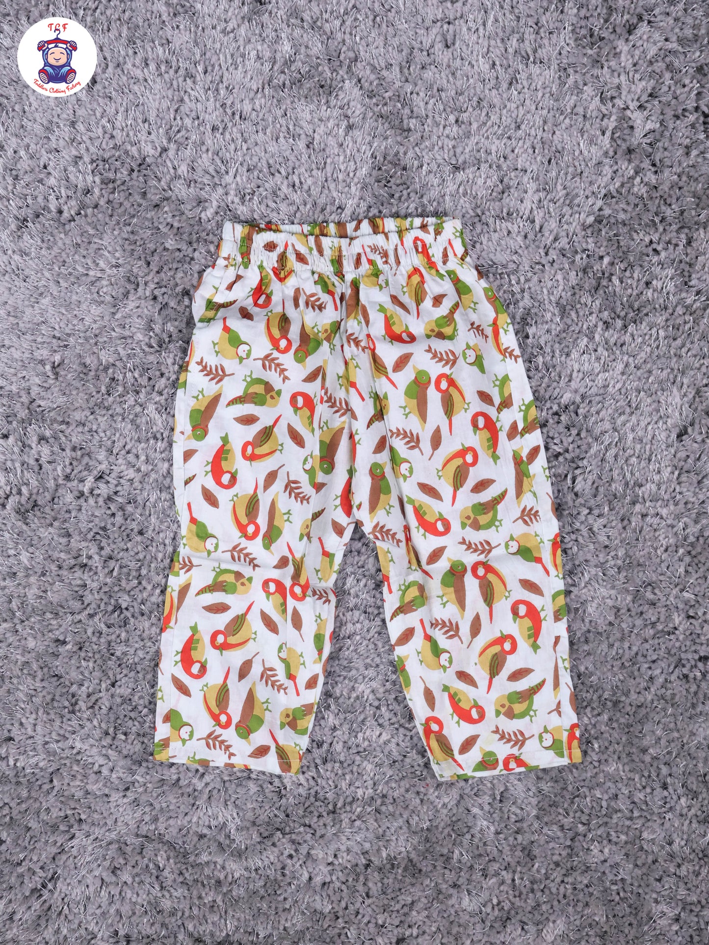 Orange & Green - Parrot Boys Readymade Cotton Shirts & Pant