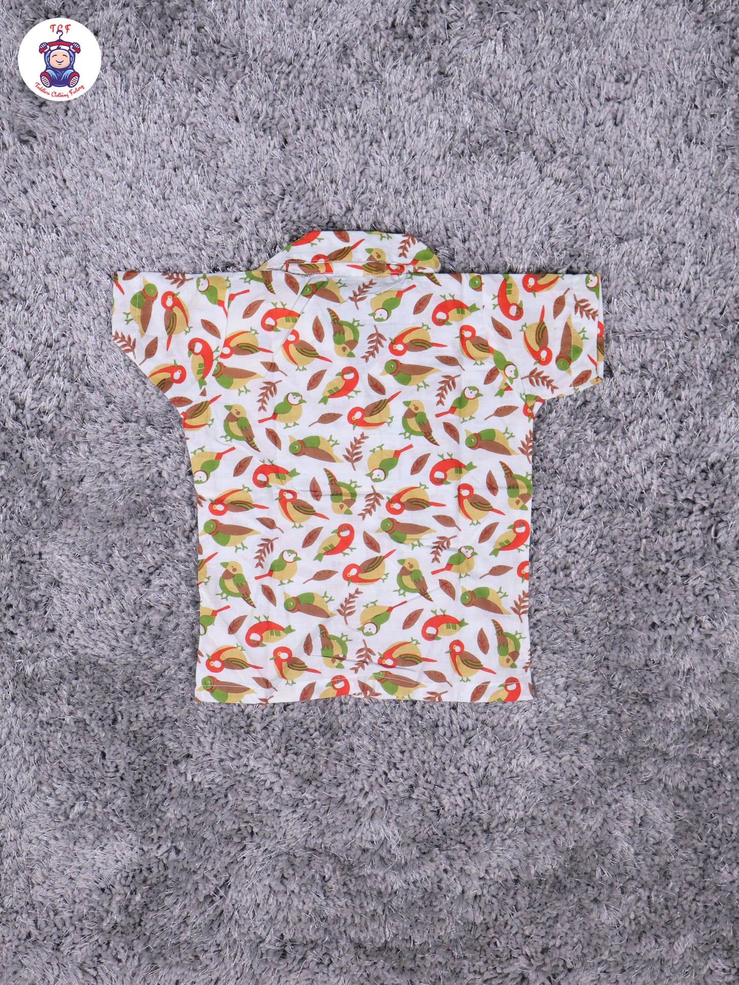 Orange & Green - Parrot Boys Readymade Cotton Shirts & Pant