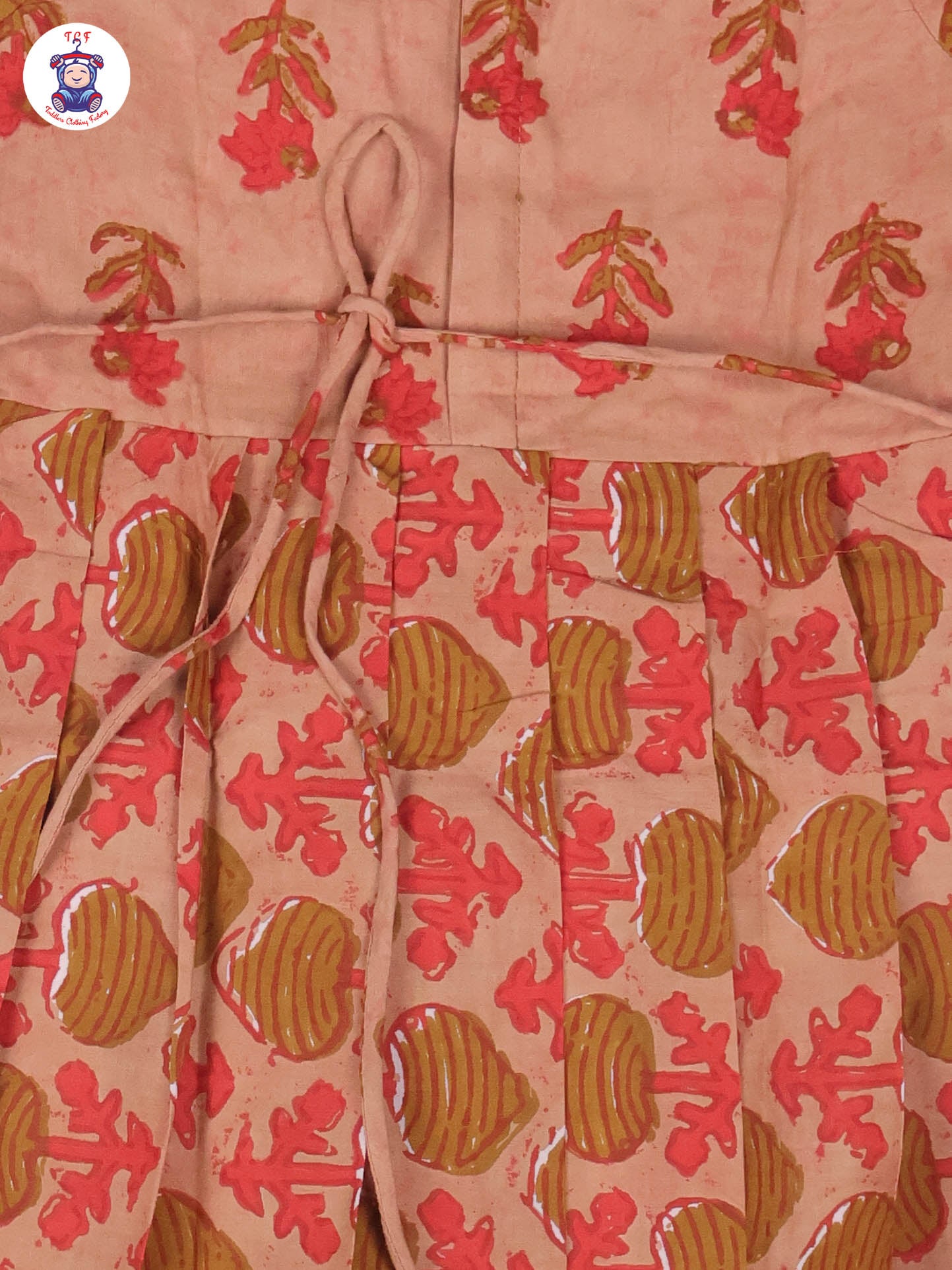 Light Orange - Girls Readymade Long Frock