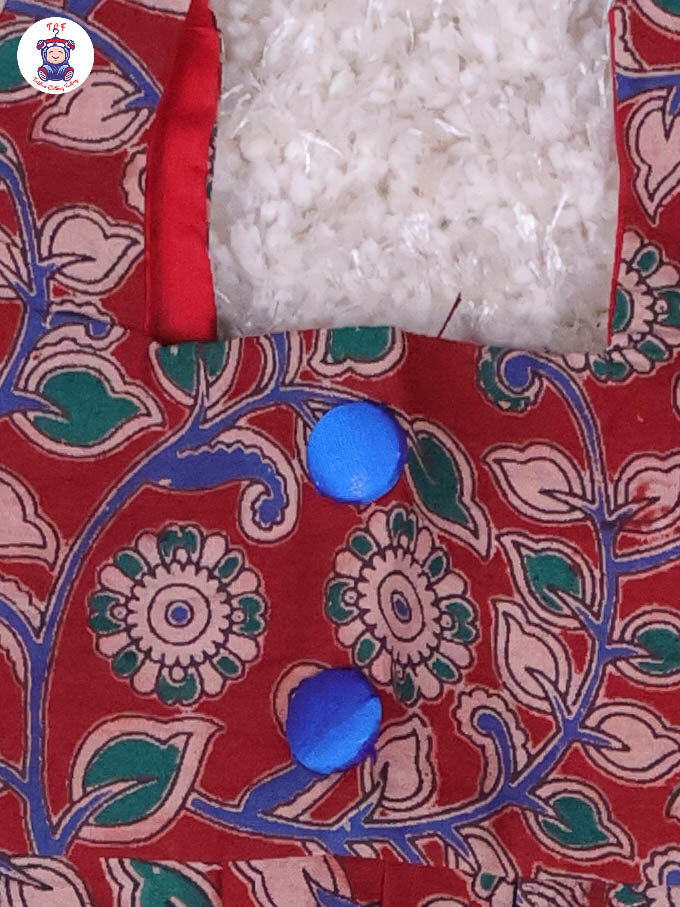 Maroon & Blue - Floral Printed Kalamkari Co-ords Sets