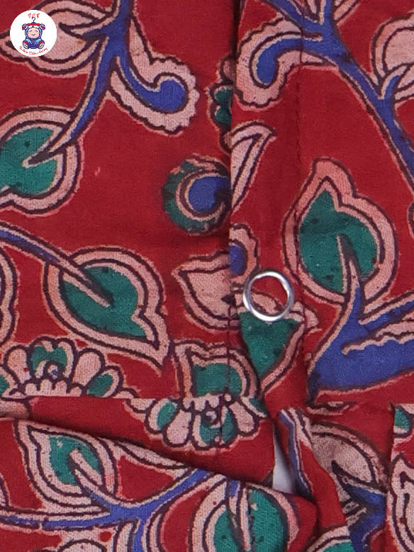Maroon & Blue - Floral Printed Kalamkari Co-ords Sets