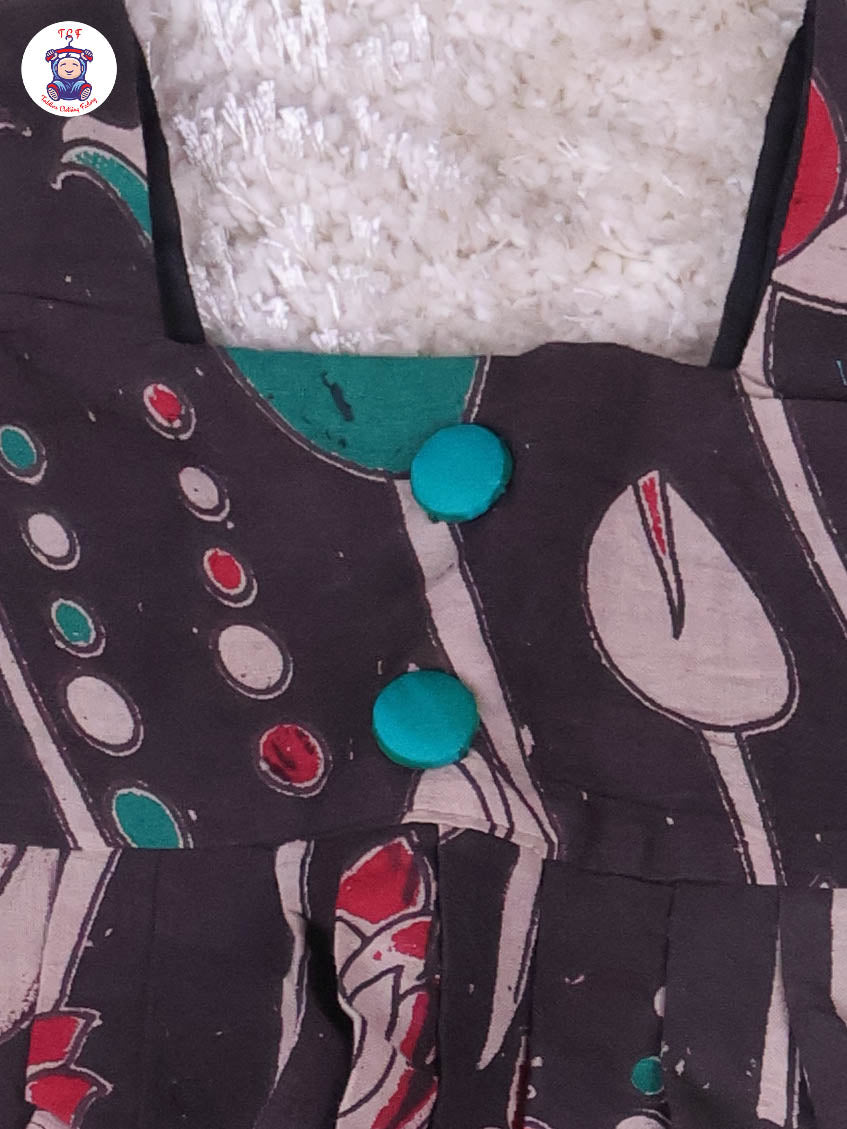 Light Brown & Green - Floral Printed Kalamkari Co-ords Sets