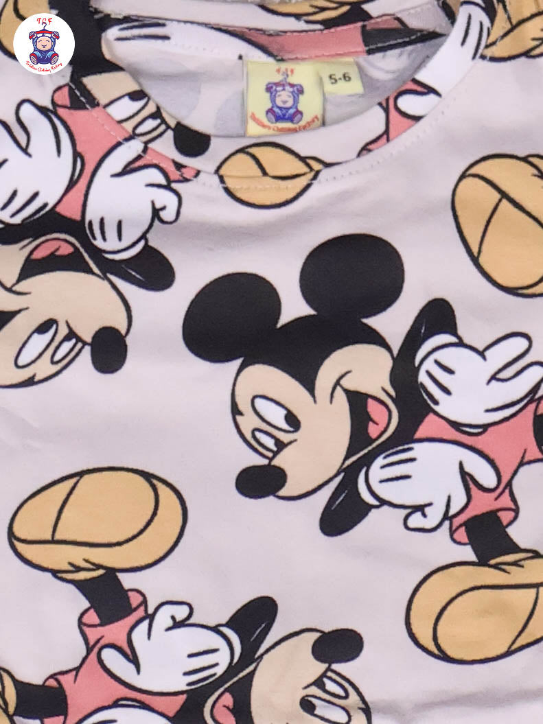 Cream - Micky Mouse Boys Night Wear