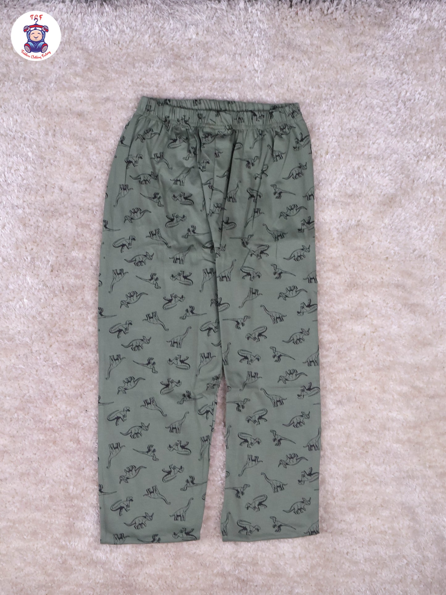Dark Green - Dinosaur Boys Night Wear