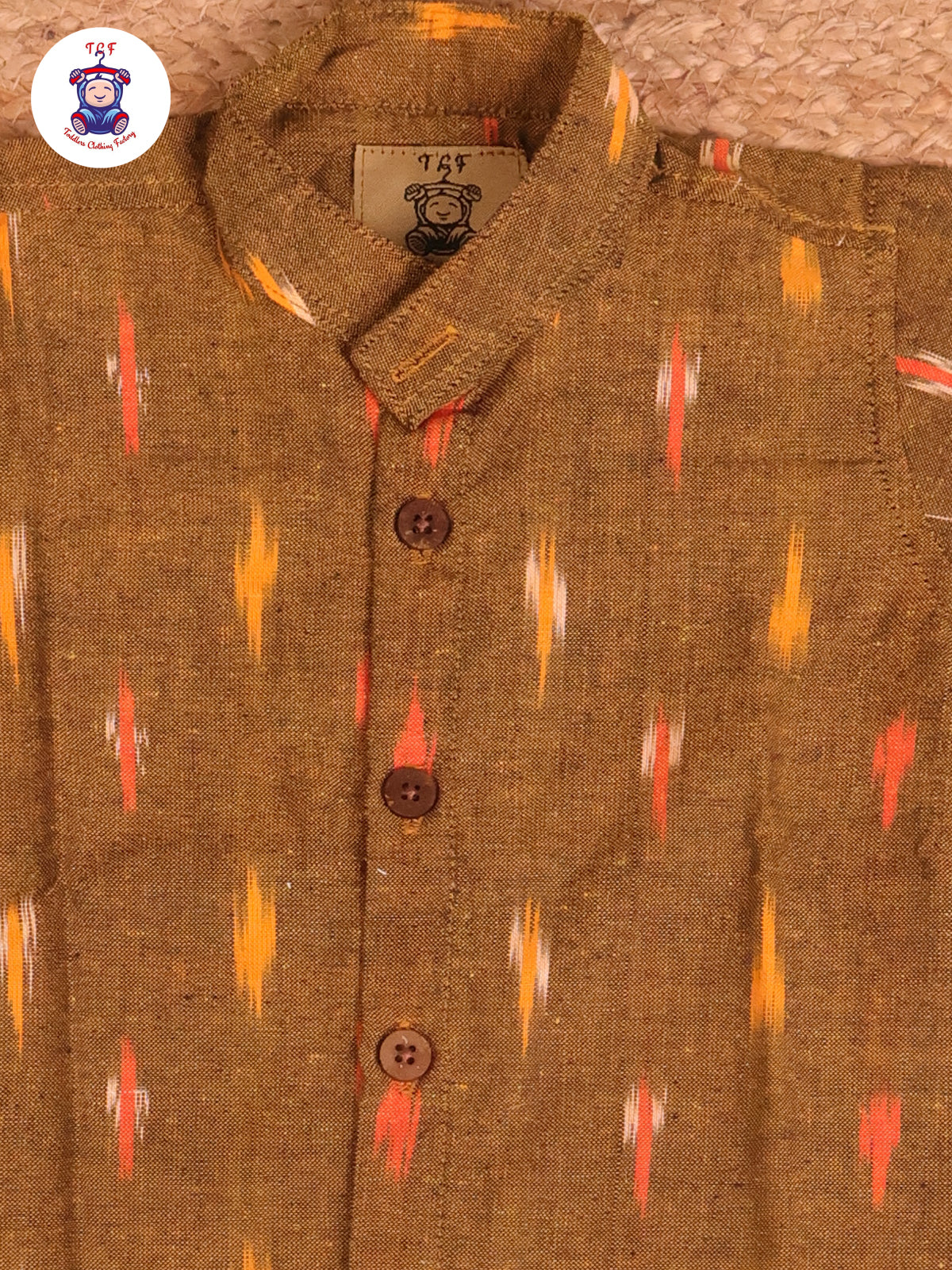 Mustard - Boys Readymade Ikat Shirts
