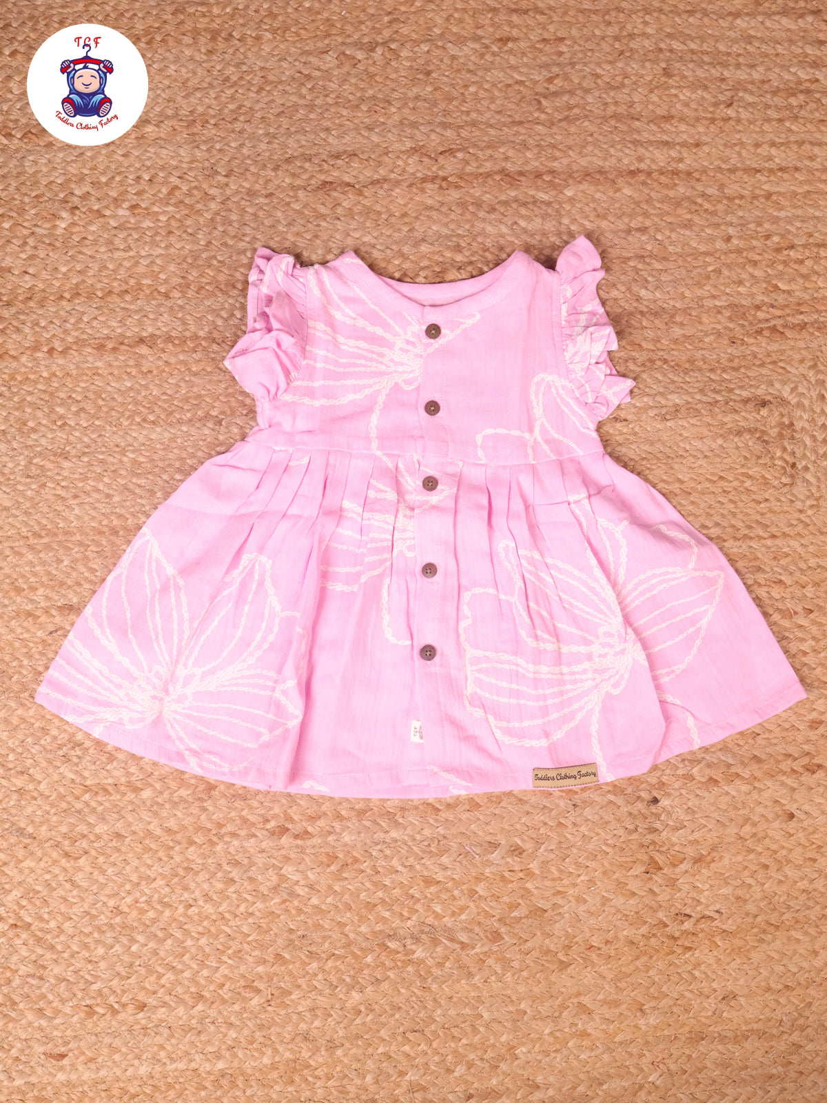 Baby Pink - Girls Muslin Frocks