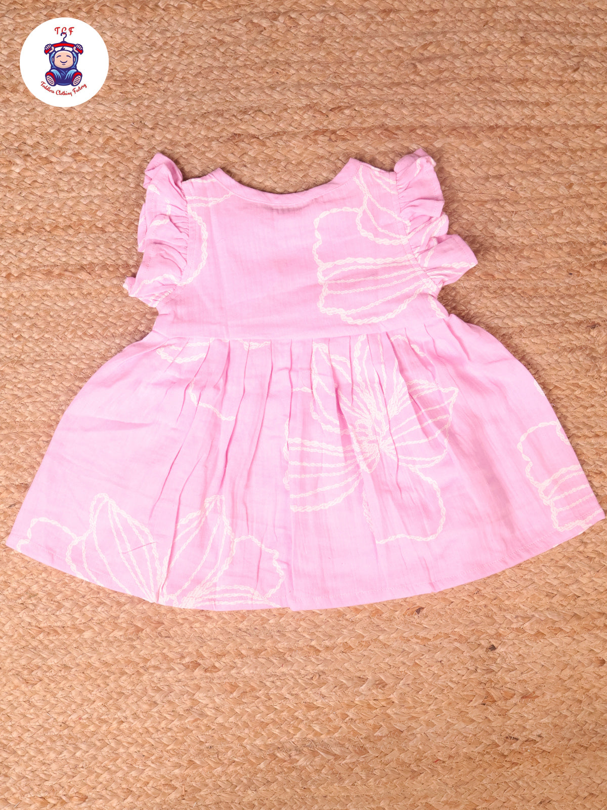 Baby Pink - Girls Muslin Frocks