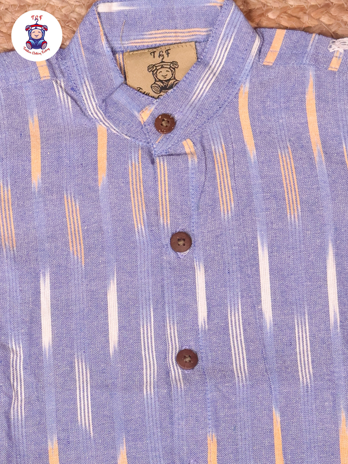 Blue Denim - Boys Readymade Ikat Shirts